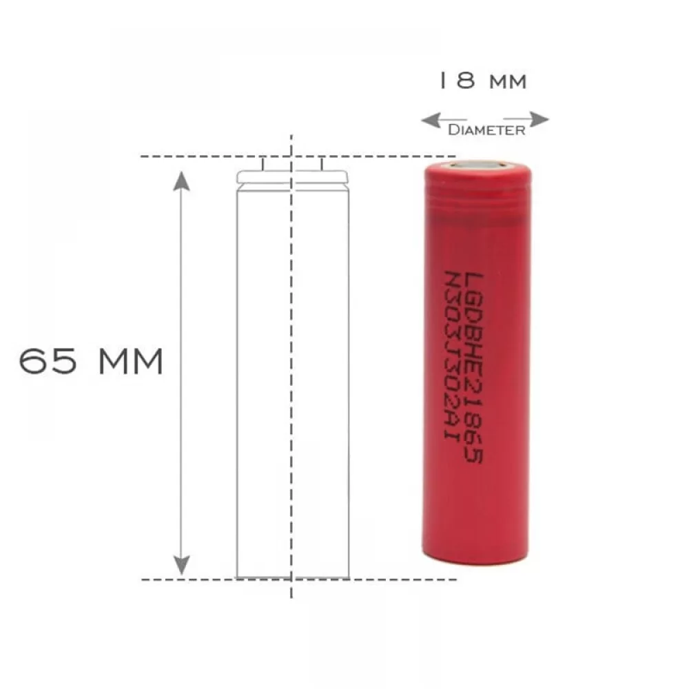 Аккумулятор LG HE2 18650 2500 mAh 20A (Original) 2545
