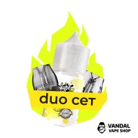 Комбинация Duo VMATE №4: Картридж Voopoo VMATE V3 (Top Fill) 1.0 Ом, 3 мл + Картридж Voopoo VMATE V2 0.7 Ом + Hype Pineapple 30 мл 25 мг