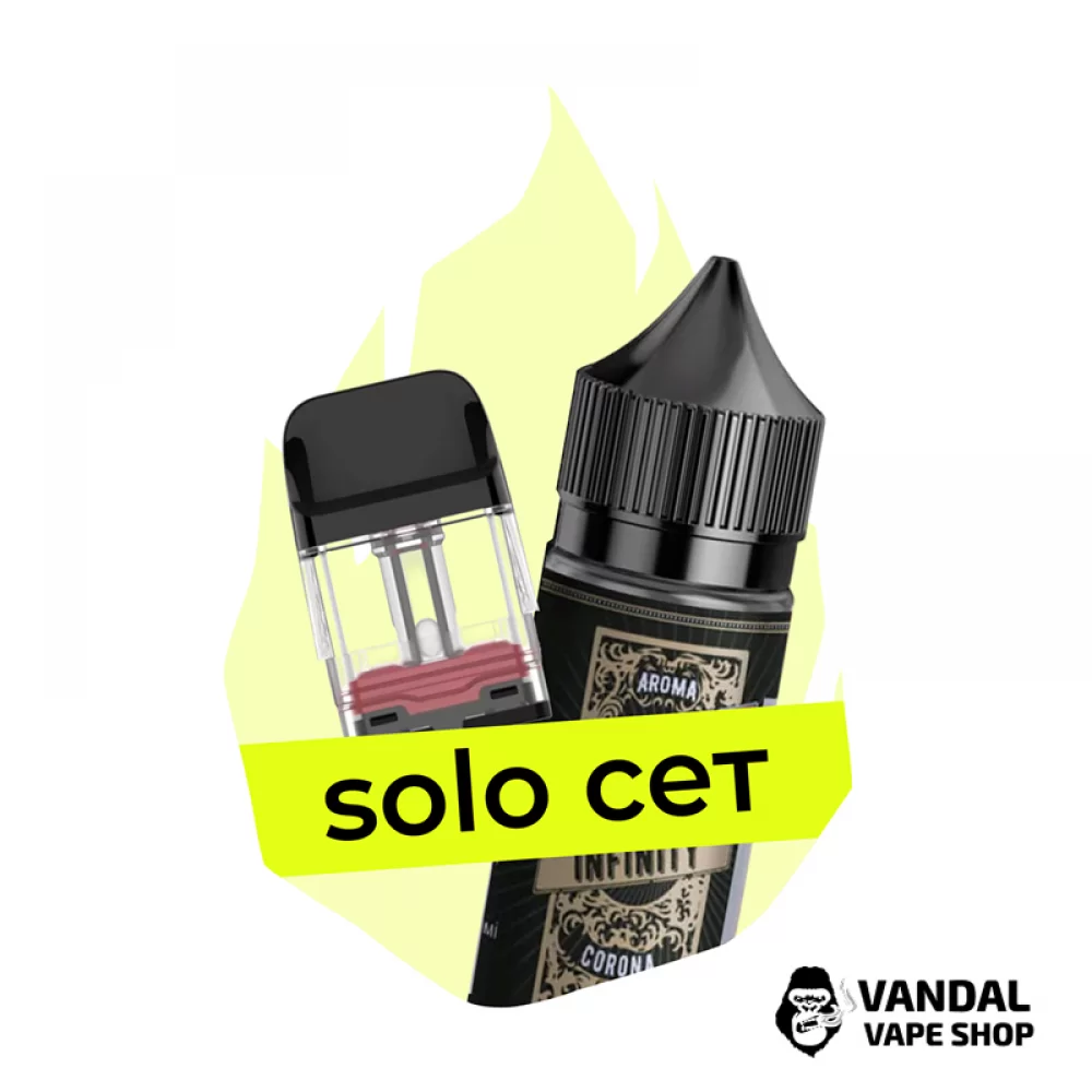 Комбинация Solo XROS №4: Картридж Vaporesso XROS Mini 0.8 Ом, 3 мл + набор для самозамеса Infinity Max Corona 30 мл 50 Strong мг Комбинация Solo XROS №4: Картридж Vaporesso XROS Mini 0.8 Ом, 3 мл + набор для самозамеса Infinity Max Corona 30 мл 50 Strong мг