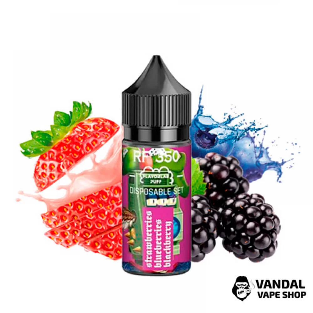 ЖИДКОСТЬ Flavorlab FL 350 30 мл 0 мг НА СОЛЕВОМ НИКОТИНЕ со вкусом клубники, ежевики и черники
