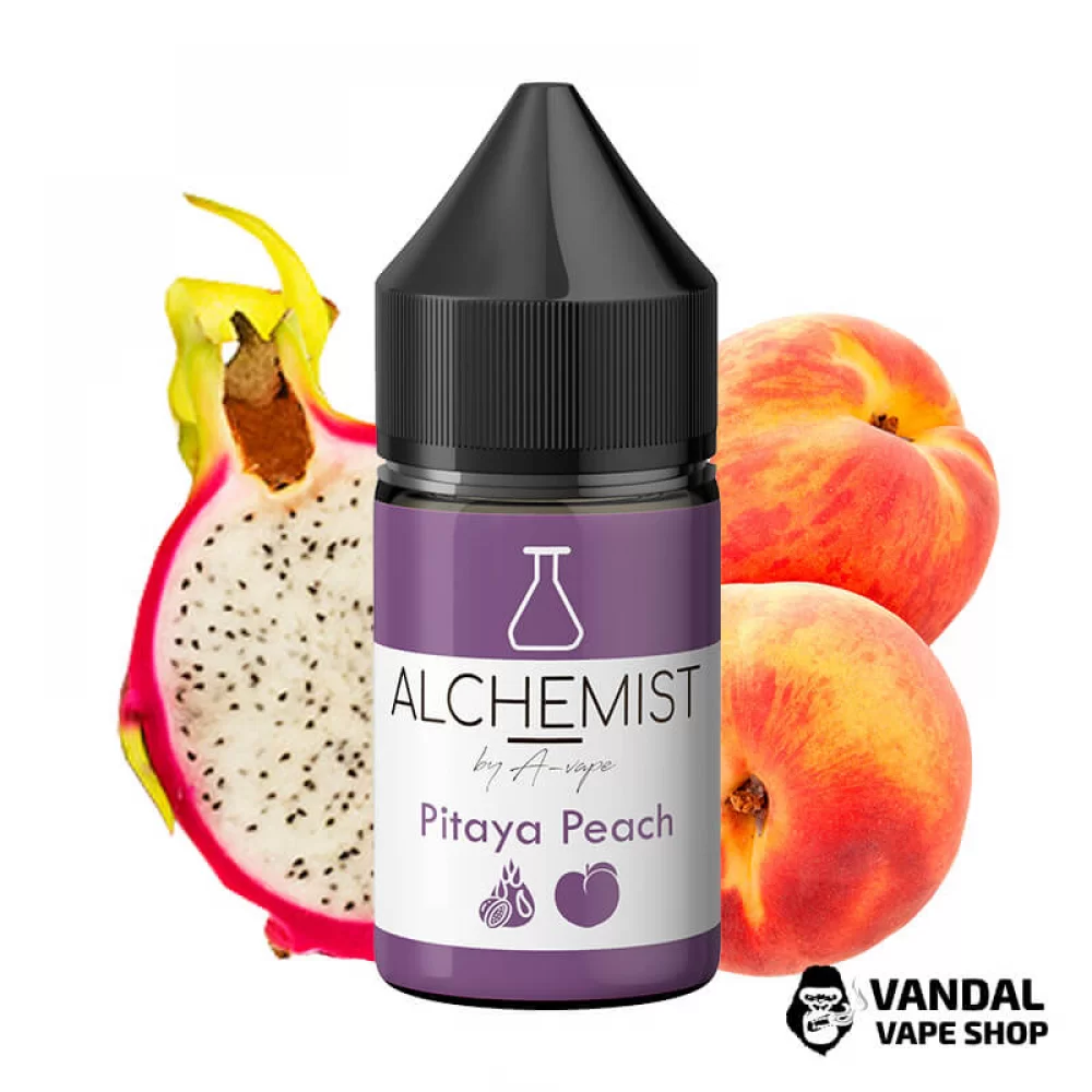 Жидкость Alchemist Salt – 30 мл 50 мг на солевом никотине со вкусом  драгонфрута и персика