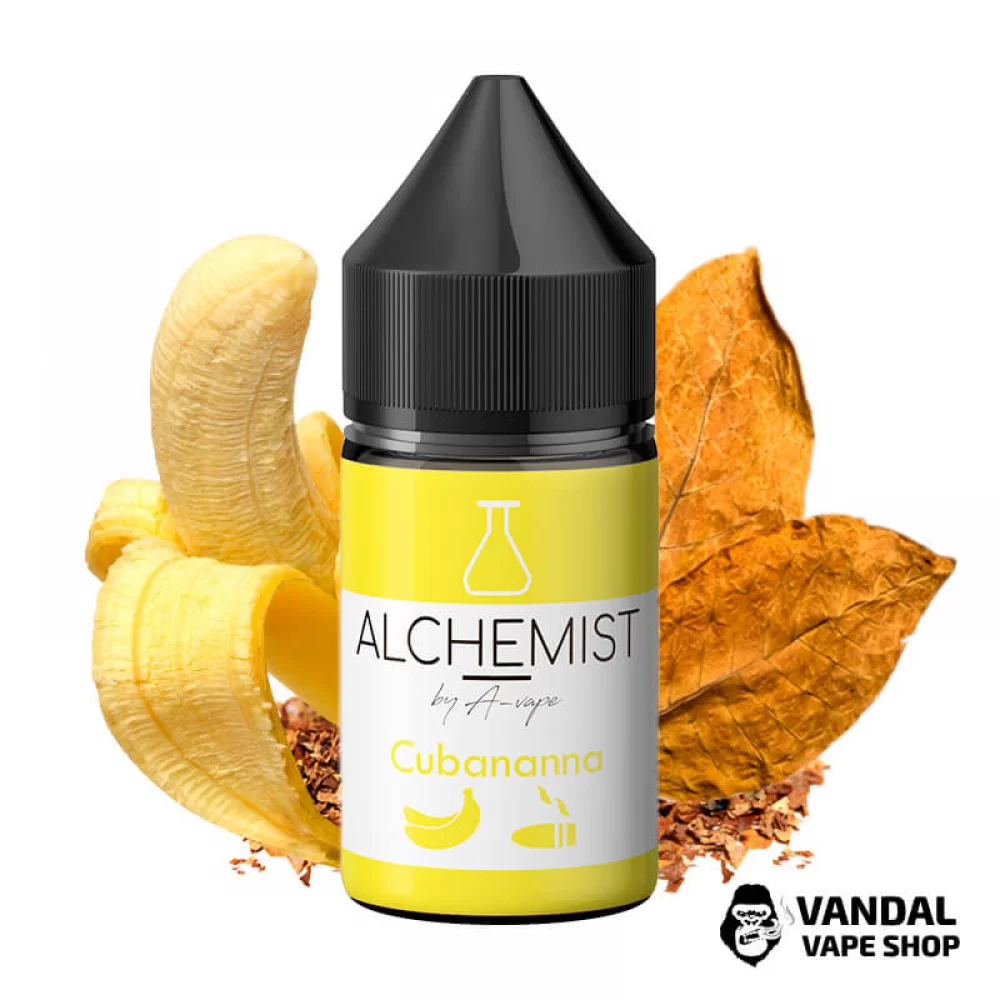 Жидкость Alchemist Salt – 30 мл 50 мг на солевом никотине со вкусом банана и табака