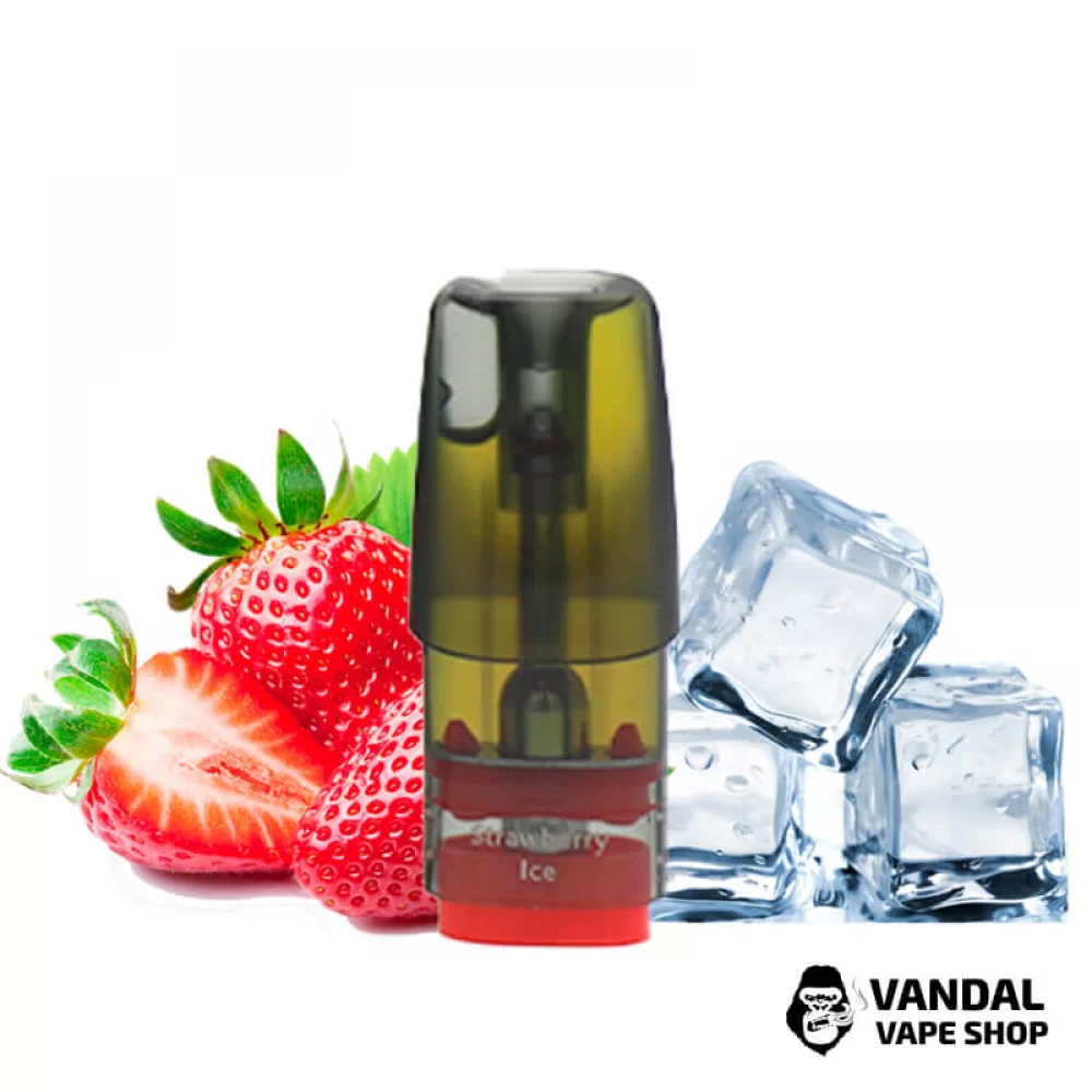 Заправленные картриджи для ELF BAR RF350 и MATE 500 2.0 Мл (1.2 Ом) со вкусом клубники со льдом