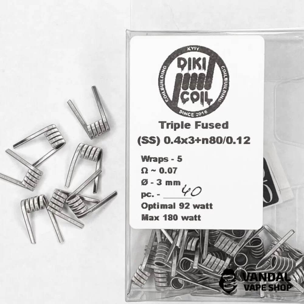 Triple Fused 0.07 Ohm (Ss) 0.4x3+n80/0.12
