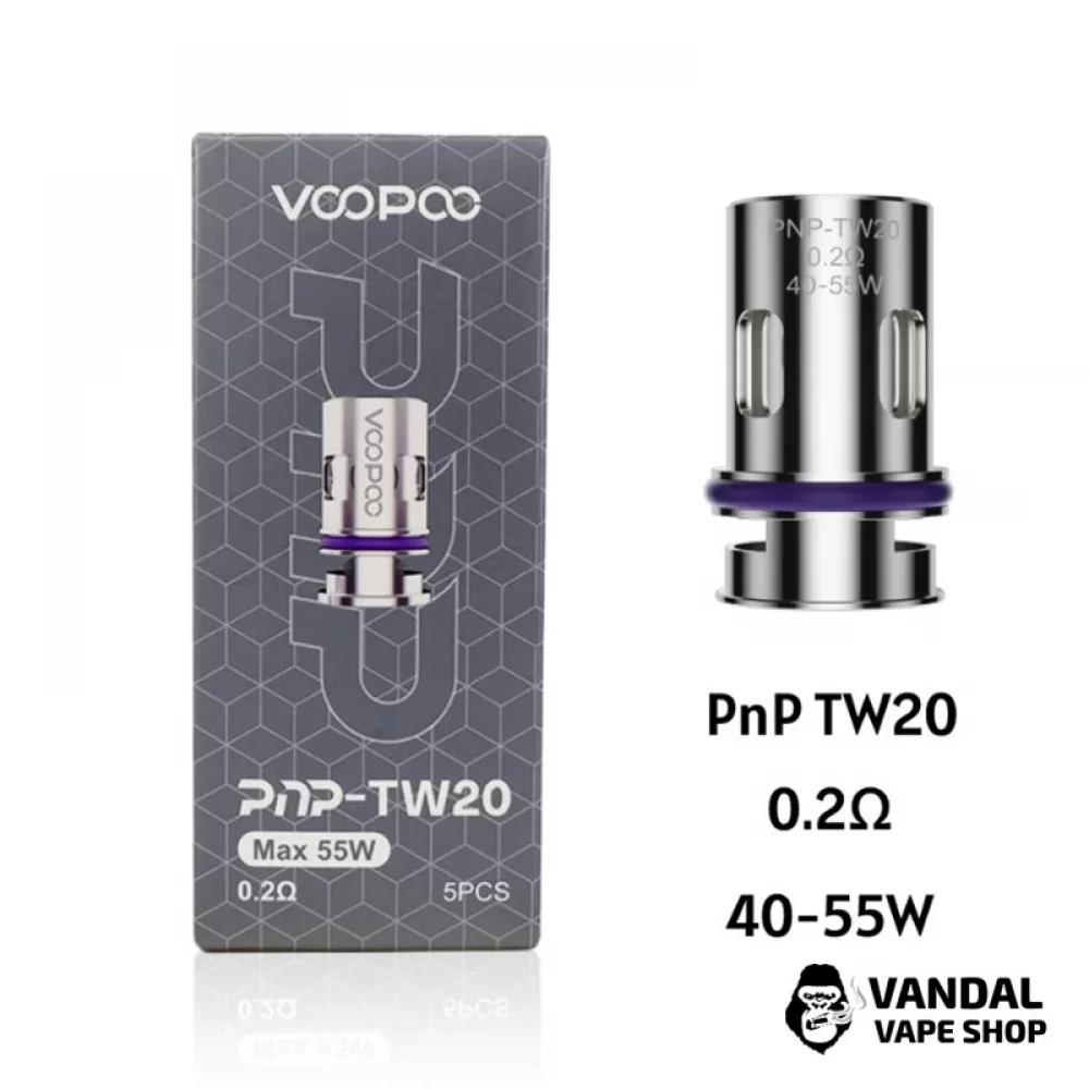 Оригинальный Сменный Испаритель Voopoo PnP TW20 Coil с сопротивлением 0.2 Ом