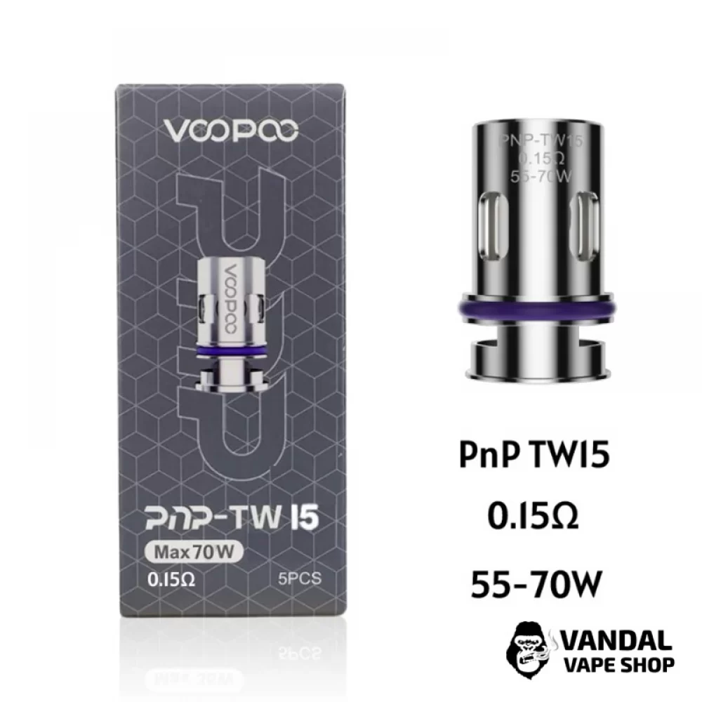 Оригинальный Сменный Испаритель Voopoo PnP TW15 Coil с сопротивлением 0.15 Ом