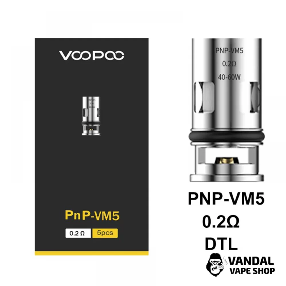 Сменный испаритель Voopoo PnP VM5 0.2 Ом Coil (Original) для DRAG S , DRAG X 
