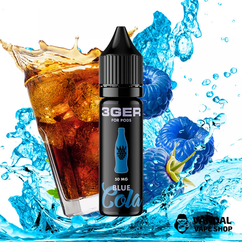 ЖИДКОСТЬ 3Ger Salt - Blue Cola 15 мл 35 мг НА СОЛЕВОМ НИКОТИНЕ СО ВКУСОМ голубой малины и колы ЖИДКОСТЬ 3Ger Salt - Blue Cola 15 мл 35 мг НА СОЛЕВОМ НИКОТИНЕ СО ВКУСОМ голубой малины и колы