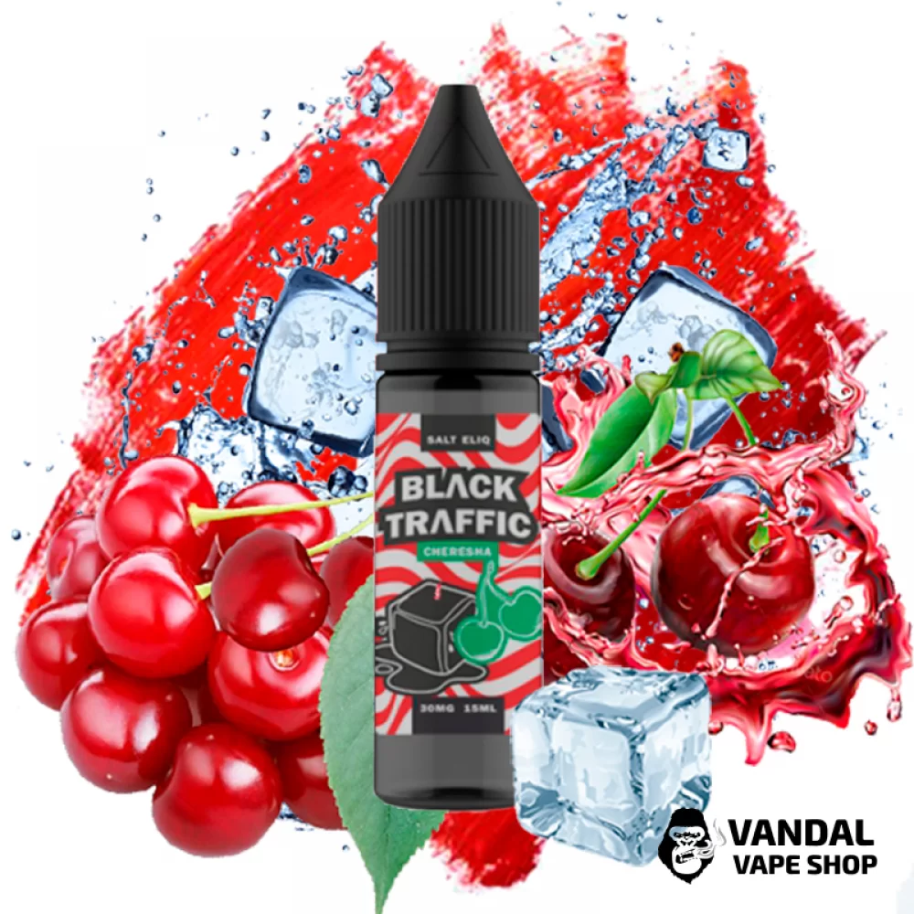 Жидкость Black Triangle Salt Black Traffic НА СОЛЕВОМ НИКОТИНЕ 30 мг со вкусом черешни с холодком Жидкость Black Triangle Salt Black Traffic НА СОЛЕВОМ НИКОТИНЕ 30 мг со вкусом черешни с холодком
