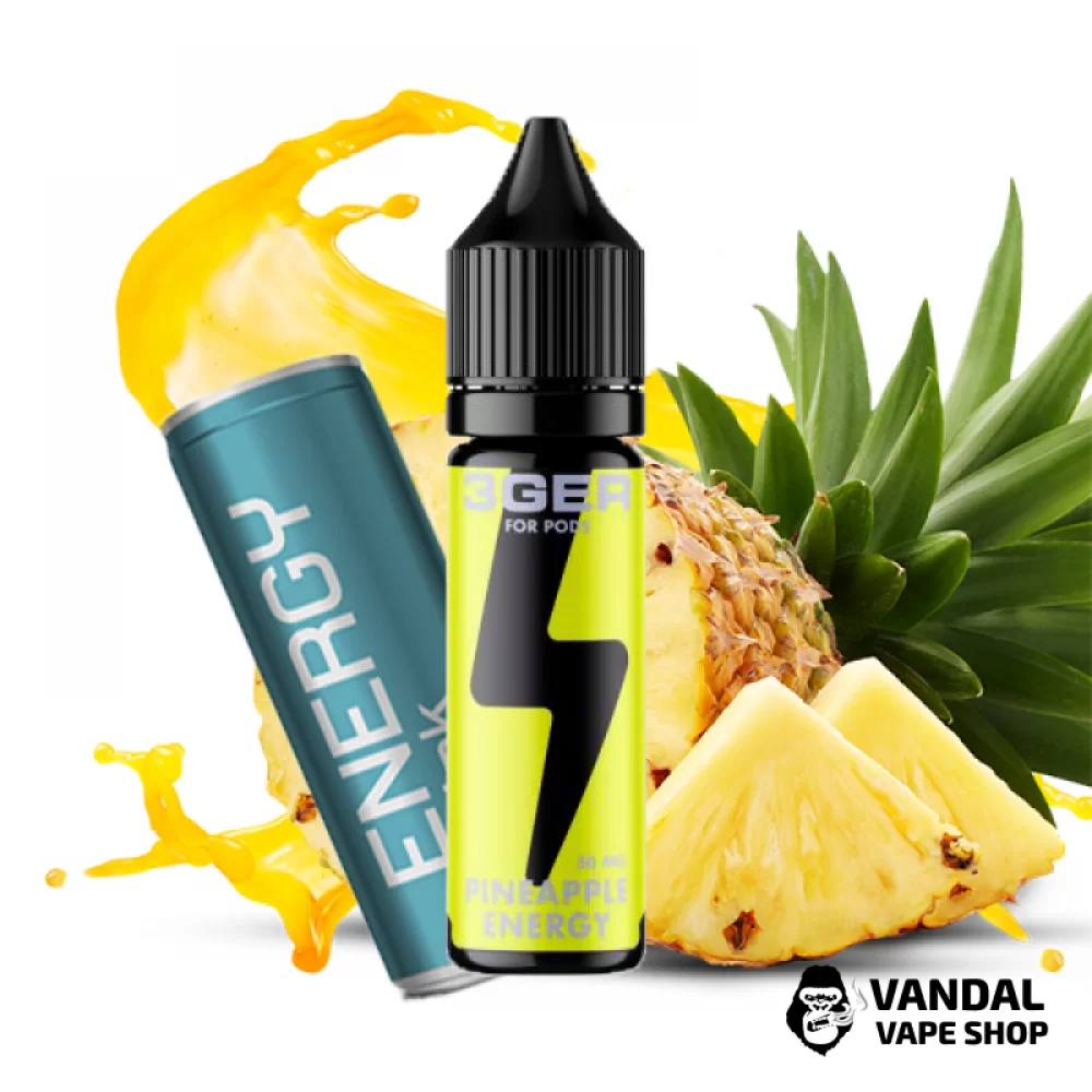 ЖИДКОСТЬ 3Ger Salt - Pineapple Energy 15 мл 50 мг НА СОЛЕВОМ НИКОТИНЕ СО ВКУСОМ энергетика с ананасом ЖИДКОСТЬ 3Ger Salt - Pineapple Energy 15 мл 50 мг НА СОЛЕВОМ НИКОТИНЕ СО ВКУСОМ энергетика с ананасом