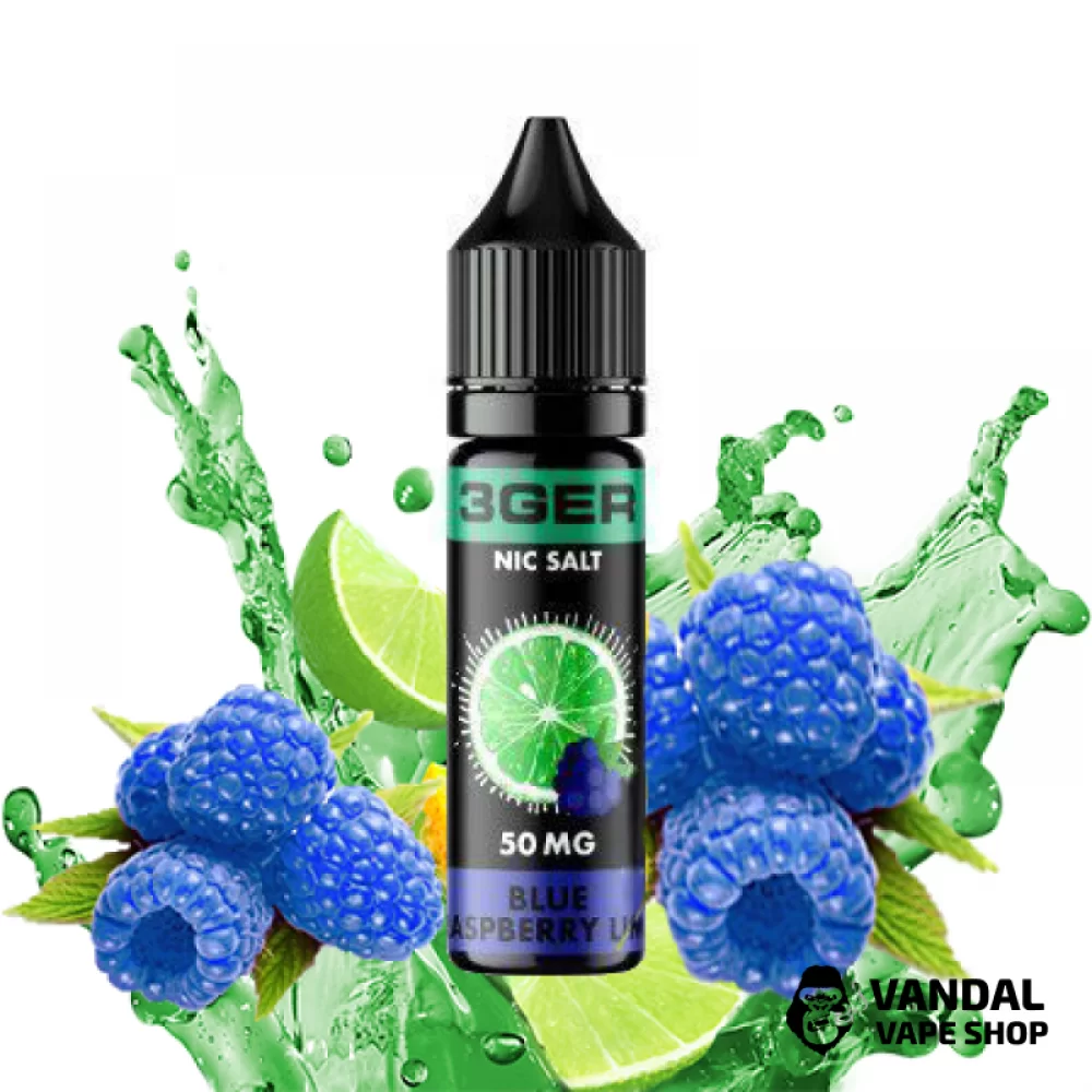 ЖИДКОСТЬ 3Ger Salt - Blue Raspberry Lime 15 мл 50 мг НА СОЛЕВОМ НИКОТИНЕ СО ВКУСОМ голубой малины и лайма ЖИДКОСТЬ 3Ger Salt - Blue Raspberry Lime 15 мл 50 мг НА СОЛЕВОМ НИКОТИНЕ СО ВКУСОМ голубой малины и лайма