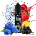 Рідина Chaser Black Triple Razz Ice 60 мл, 0 мг,  на органічному нікотині, зі смаком блакитної, червоної і чорної малини з лимоном і льодом