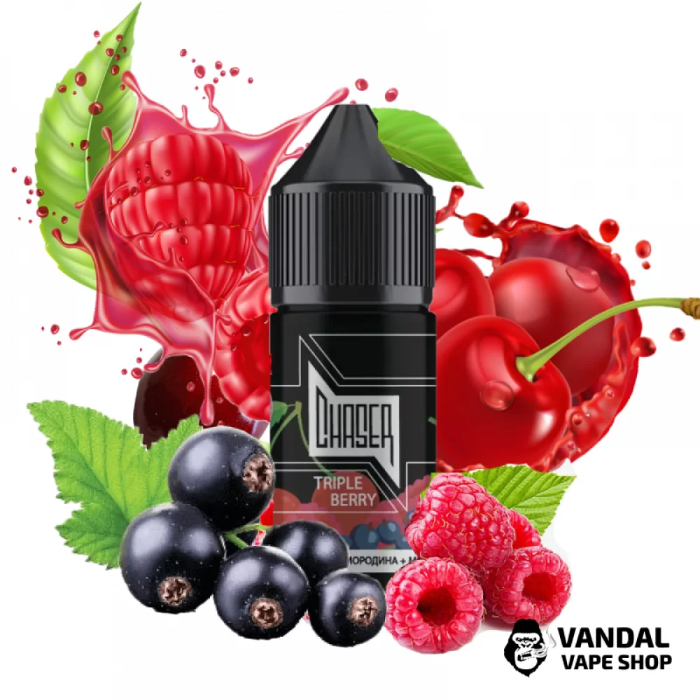 ЖИДКОСТЬ Chaser Salt - Triple Berry 30 мл 30 мг НА СОЛЕВОМ НИКОТИНЕ СО ВКУСОМ черной смородины, вишни и малины ЖИДКОСТЬ Chaser Salt - Triple Berry 30 мл 30 мг НА СОЛЕВОМ НИКОТИНЕ СО ВКУСОМ черной смородины, вишни и малины
