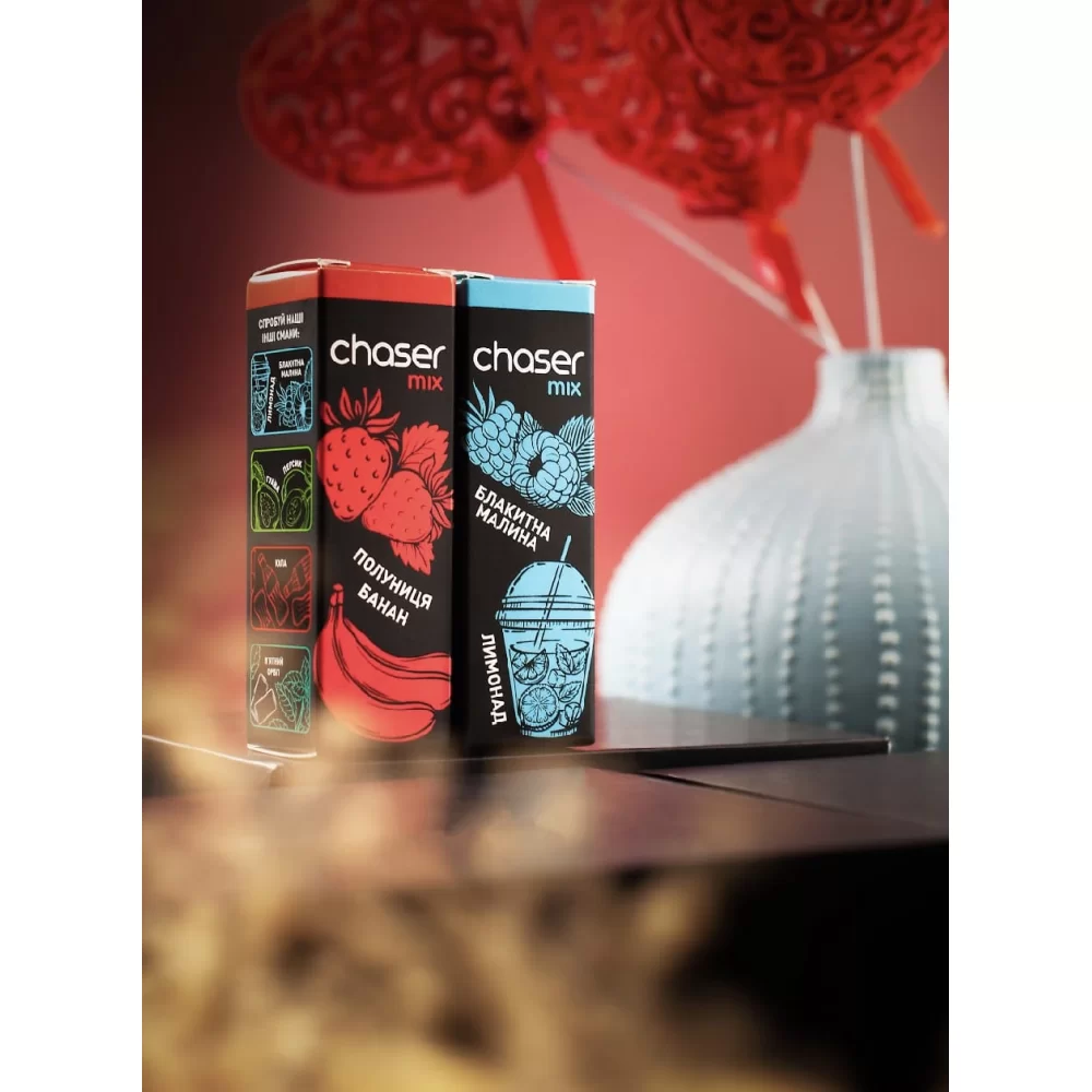 ЖИДКОСТЬ Chaser Mix SALT - 10 мл 30 мг НА СОЛЕВОМ НИКОТИНЕ СО ВКУСОМ Клубники и Банана