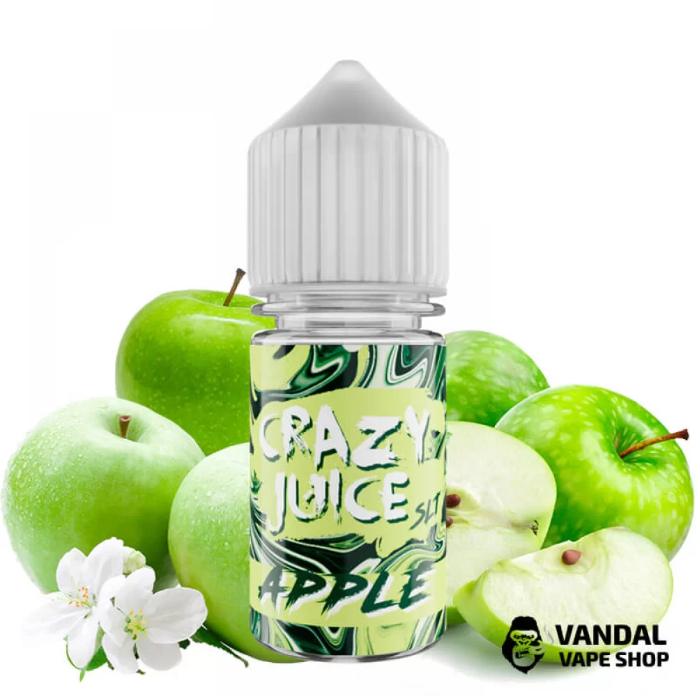 ЖИДКОСТЬ Crazy Juice Salt 30 мл НА СОЛЕВОМ НИКОТИНЕ 30 мг со вкусом яблока