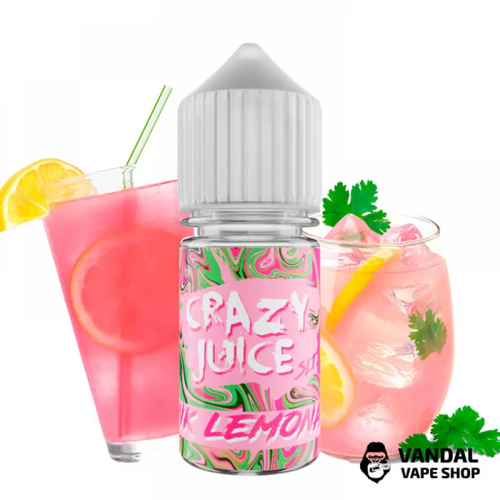 Рідина Crazy Juice Salt 30 мл НА СОЛьовому нікотині 30 мг зі смаком рожевого лимонаду Рідина Crazy Juice Salt 30 мл НА СОЛьовому нікотині 30 мг зі смаком рожевого лимонаду
