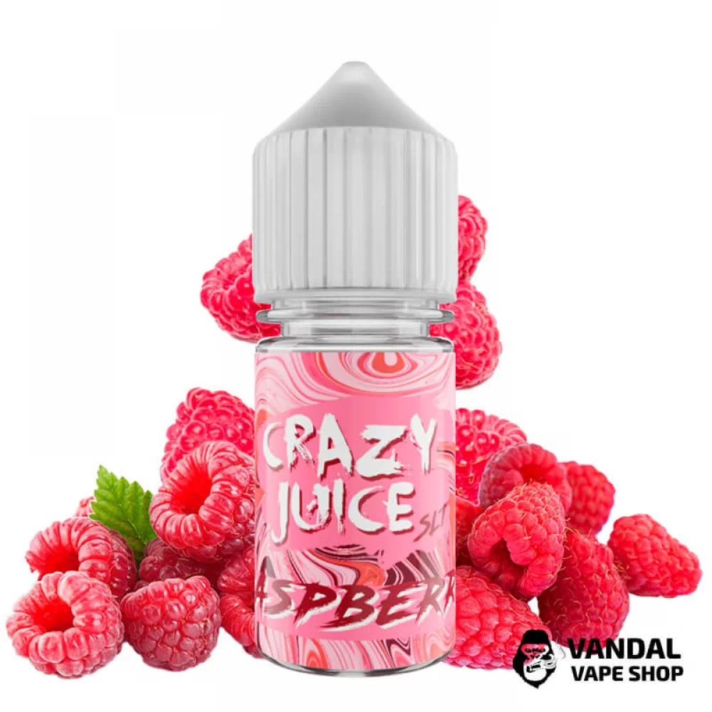 ЖИДКОСТЬ Crazy Juice Salt 30 мл НА СОЛЕВОМ НИКОТИНЕ 30 мг со вкусом малины