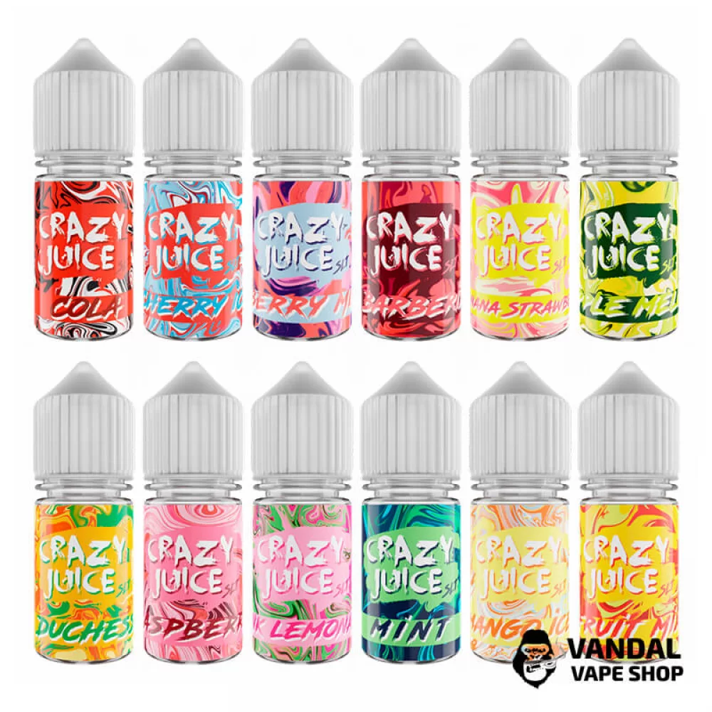 ЖИДКОСТЬ Crazy Juice Salt - 30 мл НА СОЛЕВОМ НИКОТИНЕ 