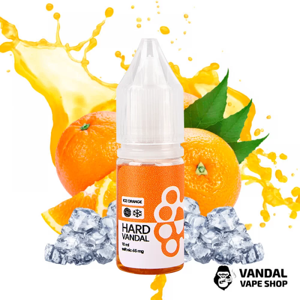 ЖИДКОСТЬ HARD VANDAL - Ice Orange 10 мл 65 мг НА СОЛЕВОМ НИКОТИНЕ СО ВКУСОМ холодного апельсина