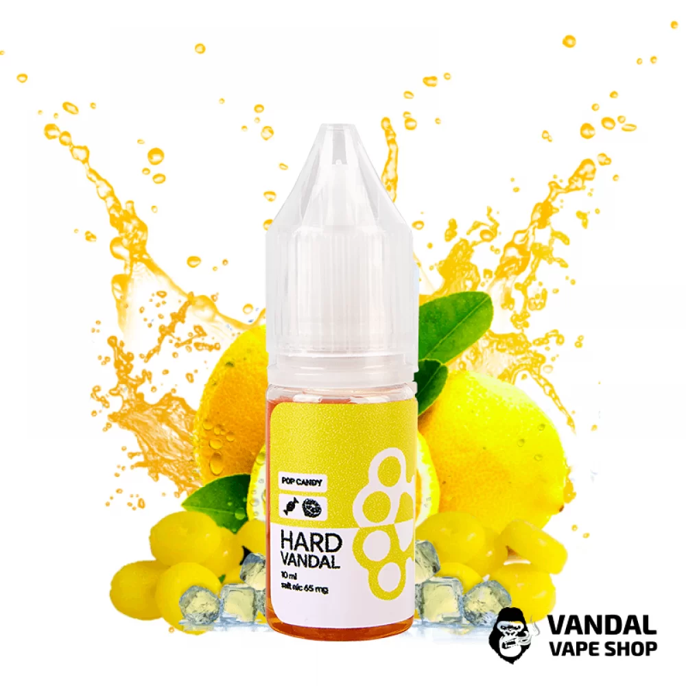 ЖИДКОСТЬ HARD VANDAL - Pop Candy 10 мл 65 мг НА СОЛЕВОМ НИКОТИНЕ СО ВКУСОМ конфет "Шипучка" лимон ЖИДКОСТЬ HARD VANDAL - Pop Candy 10 мл 65 мг НА СОЛЕВОМ НИКОТИНЕ СО ВКУСОМ конфет "Шипучка" лимон