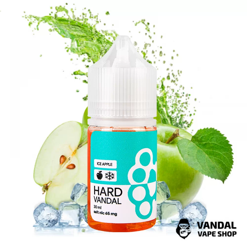 ЖИДКОСТЬ HARD VANDAL - Ice Apple 30 мл 65 мг НА СОЛЕВОМ НИКОТИНЕ СО ВКУСОМ холодного яблока