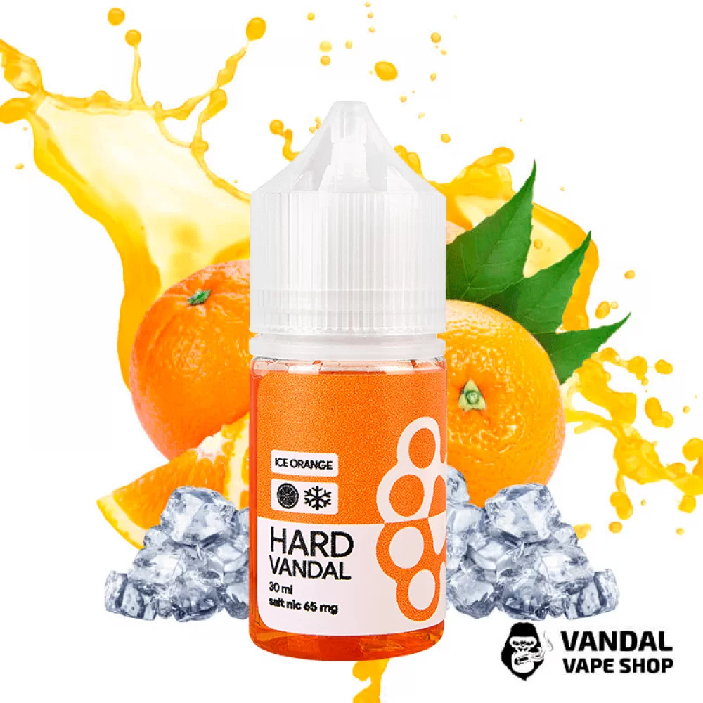 ЖИДКОСТЬ HARD VANDAL - Ice Orange 30 мл 65 мг НА СОЛЕВОМ НИКОТИНЕ СО ВКУСОМ холодного апельсина ЖИДКОСТЬ HARD VANDAL - Ice Orange 30 мл 65 мг НА СОЛЕВОМ НИКОТИНЕ СО ВКУСОМ холодного апельсина