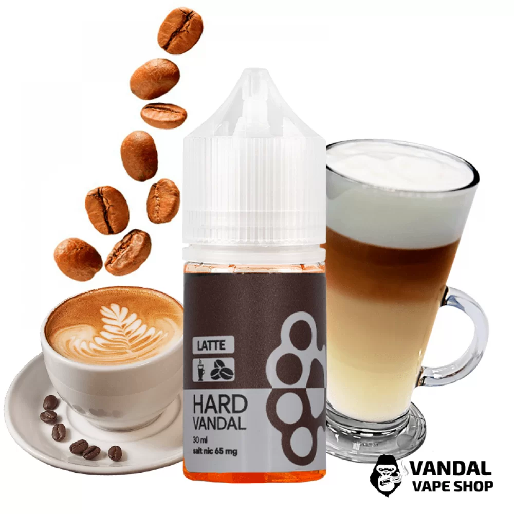 ЖИДКОСТЬ HARD VANDAL - Latte 30 мл 65 мг НА СОЛЕВОМ НИКОТИНЕ СО ВКУСОМ латте