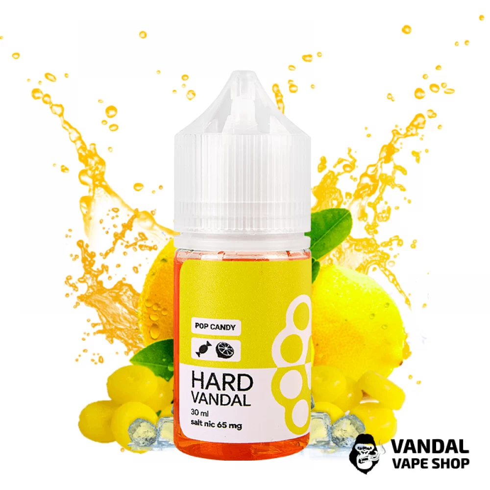 ЖИДКОСТЬ HARD VANDAL - Pop Candy 30 мл 65 мг НА СОЛЕВОМ НИКОТИНЕ СО ВКУСОМ конфет "Шипучка" лимон ЖИДКОСТЬ HARD VANDAL - Pop Candy 30 мл 65 мг НА СОЛЕВОМ НИКОТИНЕ СО ВКУСОМ конфет "Шипучка" лимон