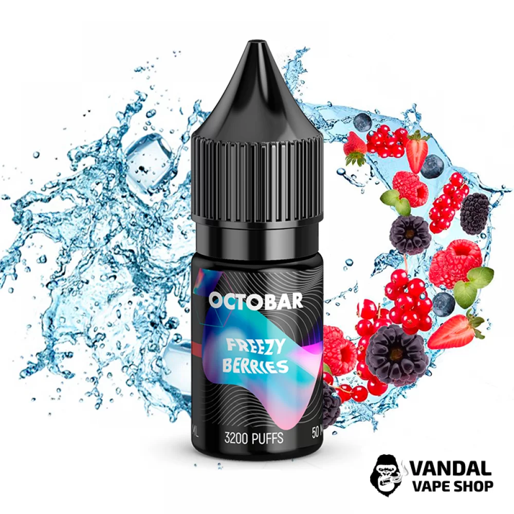 ЖИДКОСТЬ Octobar Freezy Berries - 10 мл НА СОЛЕВОМ НИКОТИНЕ 50 мг со вкусом ежевики и голубики с холодком ЖИДКОСТЬ Octobar Freezy Berries - 10 мл НА СОЛЕВОМ НИКОТИНЕ 50 мг со вкусом ежевики и голубики с холодком
