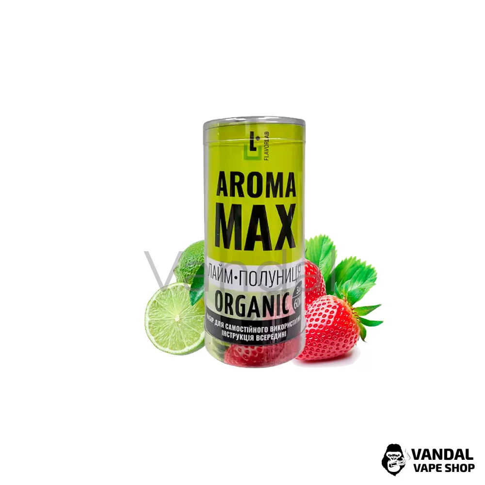 Набор для самозамеса Aroma MAX Organic 60 мл 3мг - со вкусом кислого лайма и Клубники