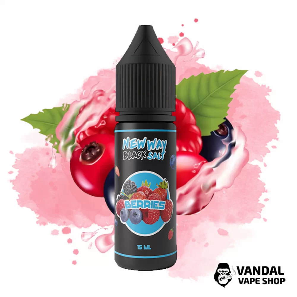 ЖИДКОСТЬ New Way Salt Black 15 мл 45 мг НА СОЛЕВОМ НИКОТИНЕ СО ВКУСОМ микса ягод ЖИДКОСТЬ New Way Salt Black 15 мл 45 мг НА СОЛЕВОМ НИКОТИНЕ СО ВКУСОМ микса ягод
