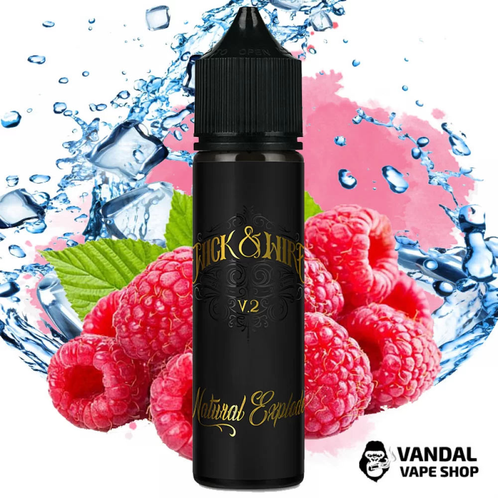 Жидкость Wick&Wire V2 60 мл на органическом никотине 1.5 мг со вкусом малины с холодком