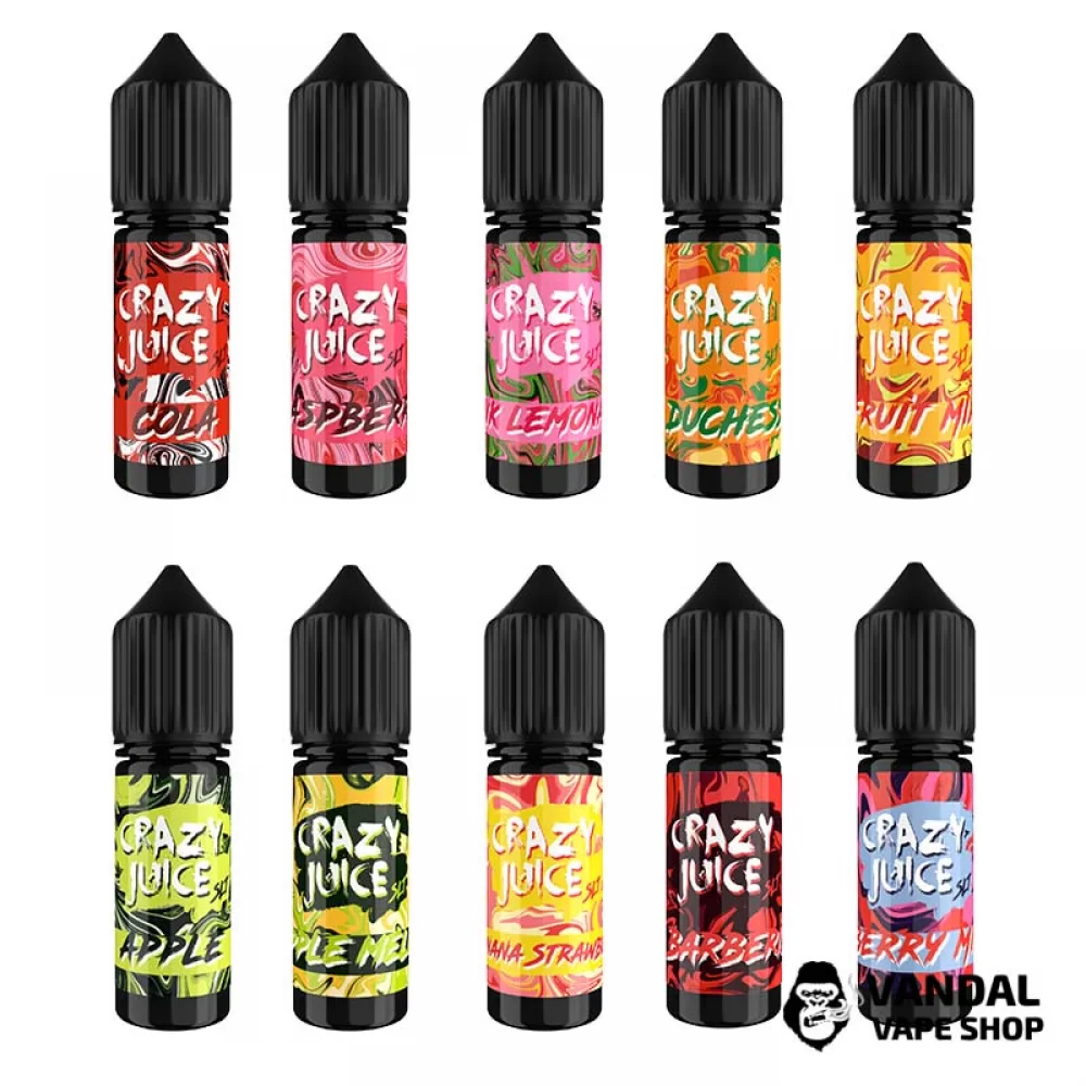 ЖИДКОСТЬ Crazy Juice Salt - 15 мл НА СОЛЕВОМ НИКОТИНЕ ЖИДКОСТЬ Crazy Juice Salt - 15 мл НА СОЛЕВОМ НИКОТИНЕ