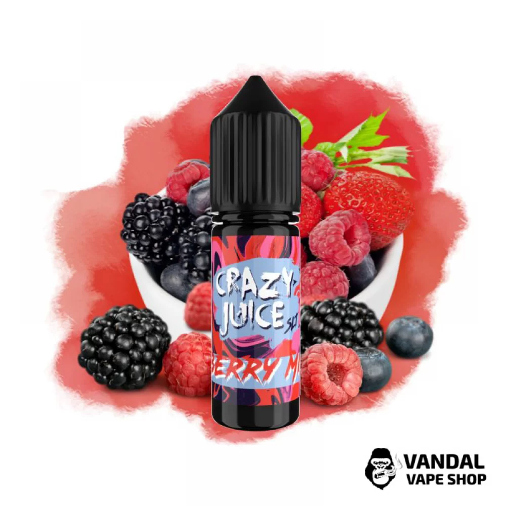 ЖИДКОСТЬ Crazy Juice Salt 15 мл НА СОЛЕВОМ НИКОТИНЕ 30 мг со вкусом ягод ЖИДКОСТЬ Crazy Juice Salt 15 мл НА СОЛЕВОМ НИКОТИНЕ 30 мг со вкусом ягод