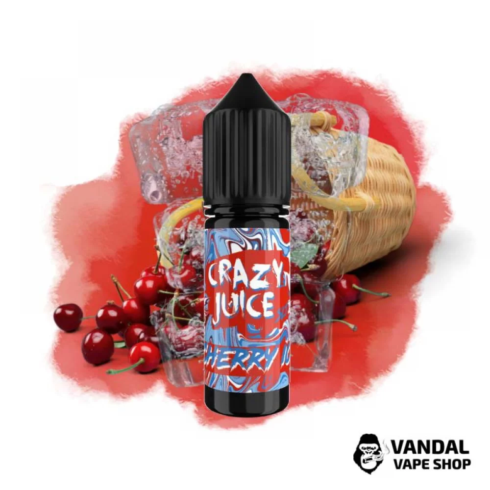 ЖИДКОСТЬ Crazy Juice Salt 15 мл НА СОЛЕВОМ НИКОТИНЕ 30 мг со вкусом вишни со льдом ЖИДКОСТЬ Crazy Juice Salt 15 мл НА СОЛЕВОМ НИКОТИНЕ 30 мг со вкусом вишни со льдом