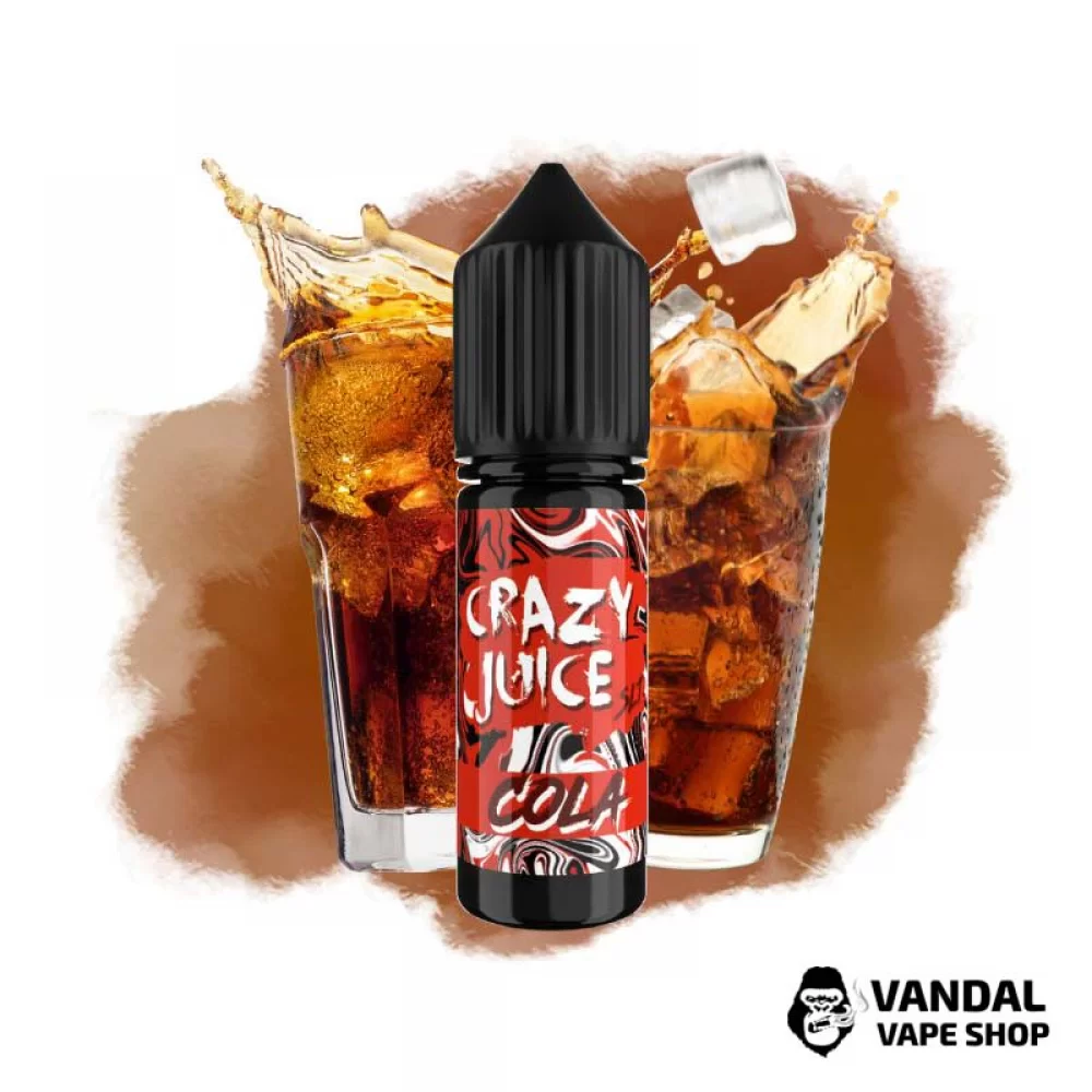 Рідина Crazy Juice Salt 15 мл на сольовому нікотині 30 мг зі смаком коли Рідина Crazy Juice Salt 15 мл на сольовому нікотині 30 мг зі смаком коли