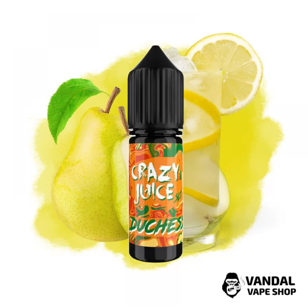 Рідина Crazy Juice Salt 15 мл на сольовому нікотині 30 мг зі смаком грушевого лимонаду Рідина Crazy Juice Salt 15 мл на сольовому нікотині 30 мг зі смаком грушевого лимонаду