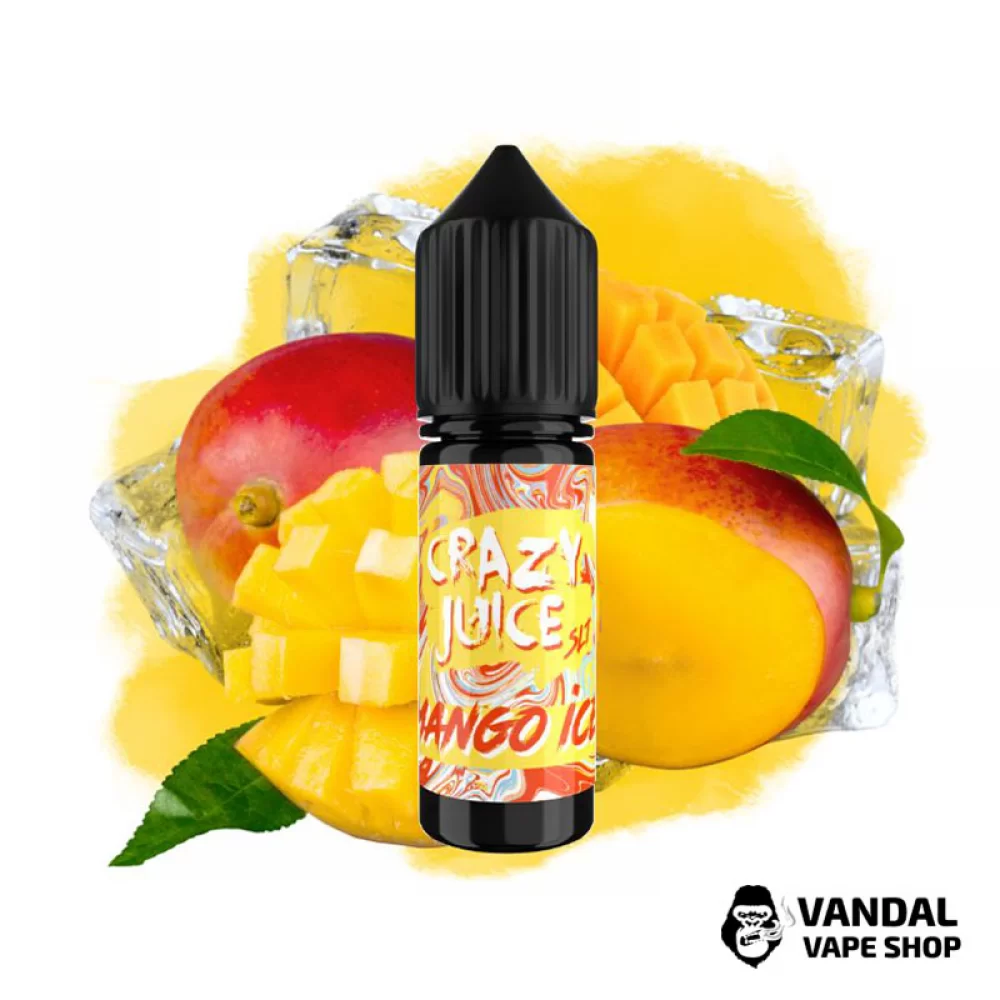 ЖИДКОСТЬ Crazy Juice Salt 15 мл НА СОЛЕВОМ НИКОТИНЕ 30 мг со вкусом манго со льдом ЖИДКОСТЬ Crazy Juice Salt 15 мл НА СОЛЕВОМ НИКОТИНЕ 30 мг со вкусом манго со льдом