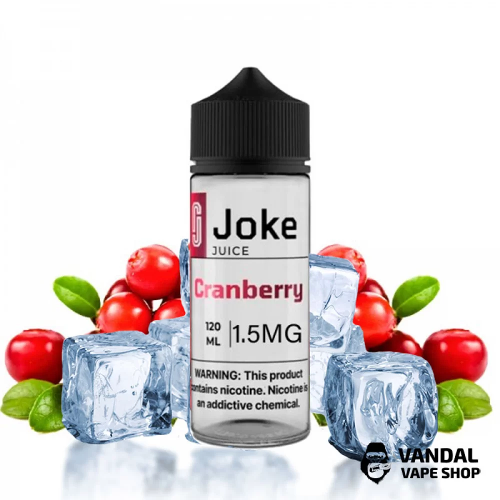 Жидкость Joke Ice 120 мл на органическом никотине 3 мг со вкусом клюкви с холодком Жидкость Joke Ice 120 мл на органическом никотине 3 мг со вкусом клюкви с холодком