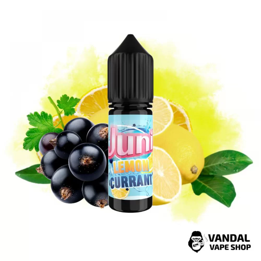 ЖИДКОСТЬ Juni SLT - Lemon Currant 15 мл 30 мг - со вкусом лимонной кислинки и ягоды смородины
