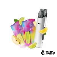 Набор L 2.0: Voopoo VMATE Pro 2 Glacier Silver + Lucky 30 Lemon Lime Lemonade 65 мг + Lucky 30 Pear 65 мг + Стикерпак