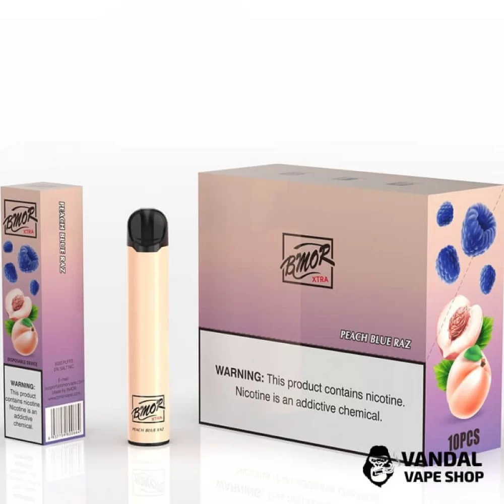 Одноразова Pod-система Pod BMOR XTRA Disposable Pod Kit на 1600 затяжок зі смаком персика з блакитною малиною Одноразова Pod-система Pod BMOR XTRA Disposable Pod Kit на 1600 затяжок зі смаком персика з блакитною малиною