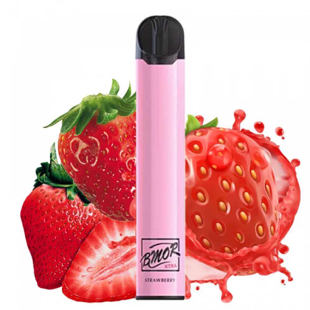 Одноразка BMOR XTRA 1600 puffs Disposable Pod Kit - Strawberry 5% со вкусом клубники