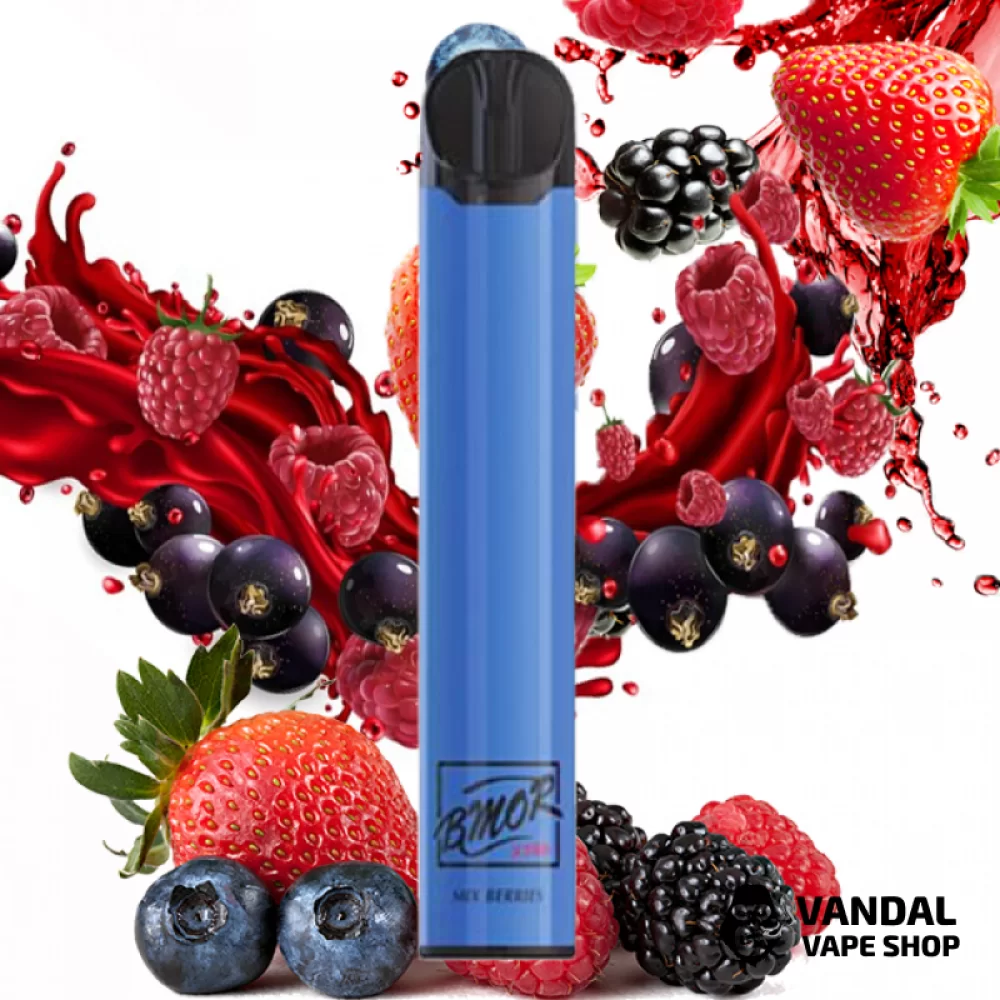 Одноразка BMOR XTRA 1600 puffs Disposable Pod Kit - Mix Berries 5% со вкусом ягод Одноразка BMOR XTRA 1600 puffs Disposable Pod Kit - Mix Berries 5% со вкусом ягод