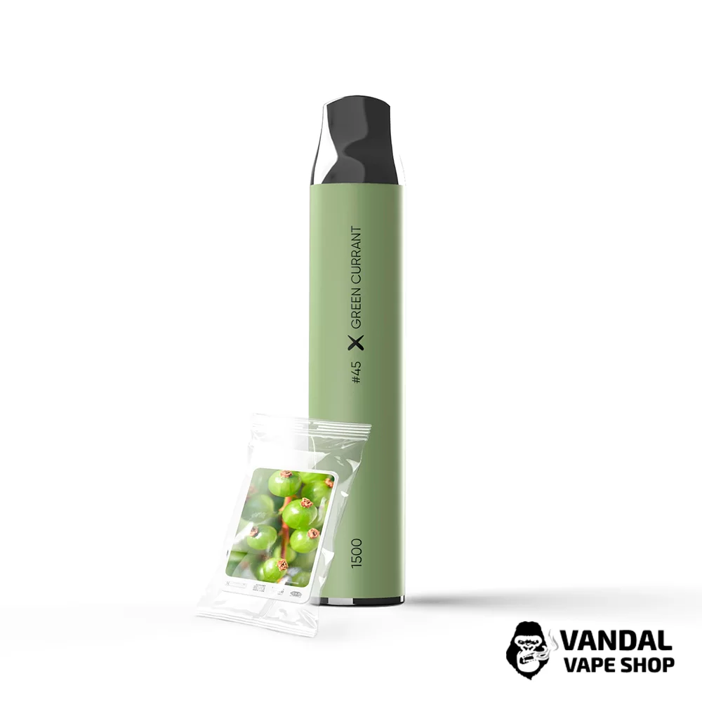 Одноразовый Pod SAB 1500 Disposable Pod 850 мАг 5% на 1500 затяжек со вкусом зеленой смородины Одноразовый Pod SAB 1500 Disposable Pod 850 мАг 5% на 1500 затяжек со вкусом зеленой смородины