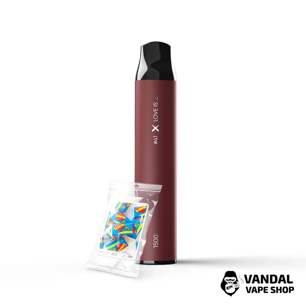 Одноразовый Pod SAB 1500 Disposable Pod 850 мАг 5% на 1500 затяжек со вкусом жвачок "Love is"