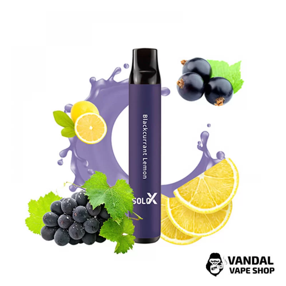 Одноразовая Pod система Vapeman SOLO X 50 мг 850 мАч на 1500 затяжек со вкусом черной смородины с лимоном Одноразовая Pod система Vapeman SOLO X 50 мг 850 мАч на 1500 затяжек со вкусом черной смородины с лимоном