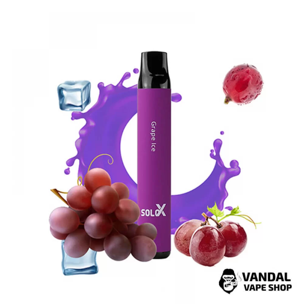 Одноразовая Pod система Vapeman SOLO X 50 мг 850 мАч на 1500 затяжек со вкусом винограда со льдом