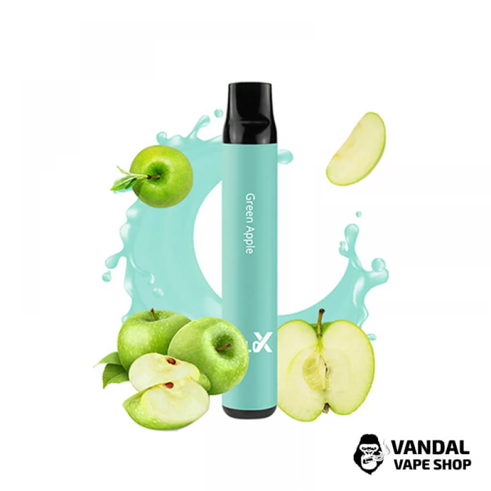 Одноразовая Pod система Vapeman SOLO X 50 мг 850 мАч на 1500 затяжек со вкусом зеленого яблока