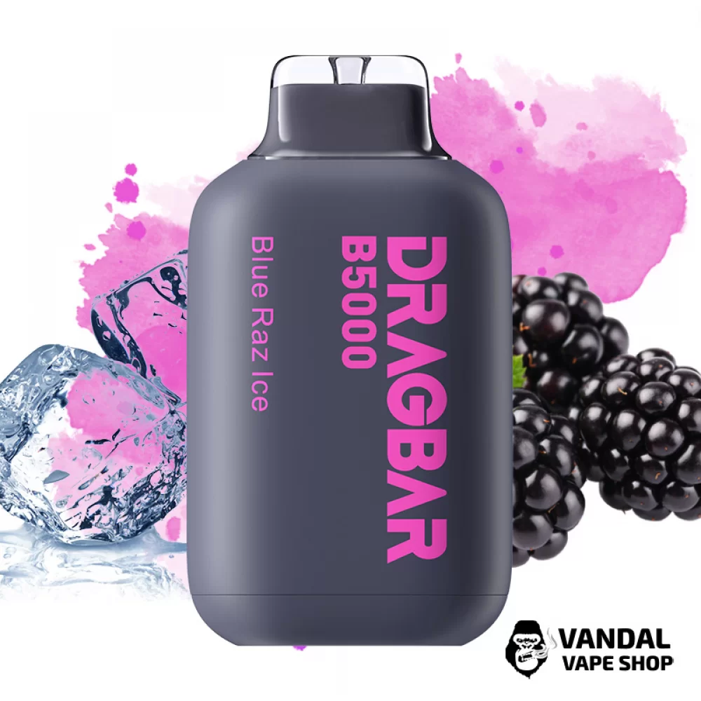 Одноразовая Pod система DragBar B5000 50 мг 500 мАч на 5000 затяжек со вкусом ежевики с холодком